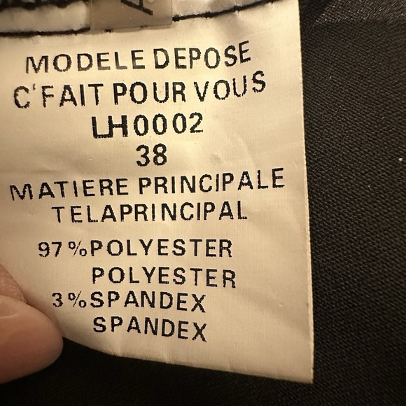 C'Fait Pour Vous , Made In France Dress 38, Embroidered Lace Detail Black Dress - Picture 11 of 13